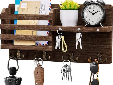 Key Holder For Wall With Magnet Hanging Key Hooks Wall Mounted With 4 ...