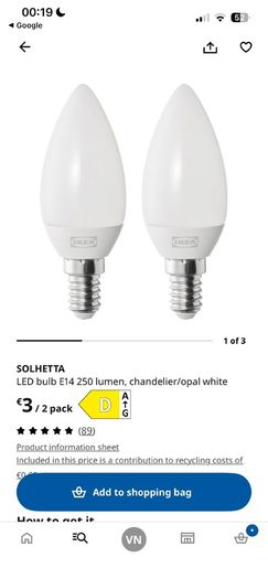 IKEA lamp & bulb