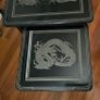 Vintage Oriental Set of 4 Black Lacquered Nest of Tables Image 5