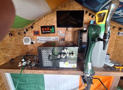 Home bar cooler set up