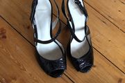 Black patent high heels