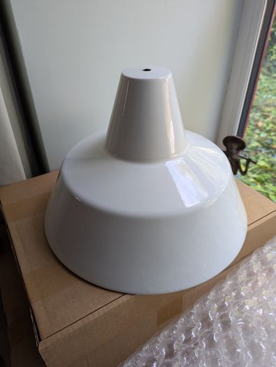 3 Mid. Century Original Louis Poulsen industrial metal lights 1960