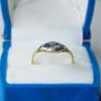 Art Deco 18ct Gold Sapphire and Diamond Ring Image 5
