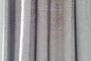 Vintage 70's Beige Brocade Curtains.