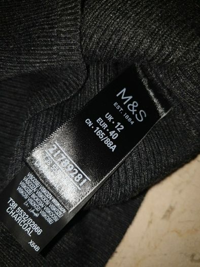 2 x m&s ribbed turtle necks uk 10-12