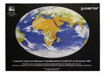 EUMETSAT Meteosat-7 and Meteosat-5 Composite Image/World Satellite Image A1 Poster 1998