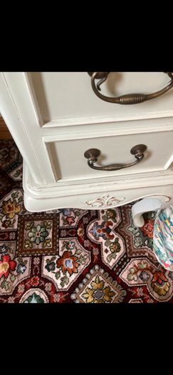Cream Dressing Table with Mirror  French Style