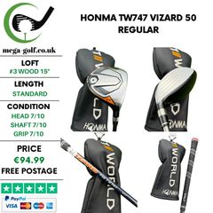 Honma TW747 #3 Wood 15 Degree / Vizard 50 Regular