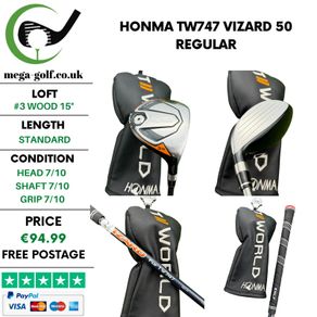 Honma TW747 #3 Wood 15 Degree / Vizard 50 Regular