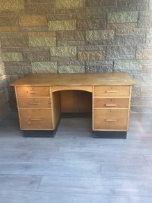 Old solid oak desk