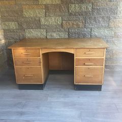 Old solid oak desk