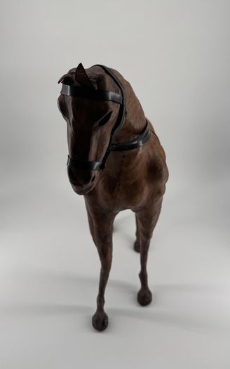 leather horse sculpture
