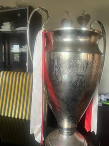 Liverpool signed champions league trophy