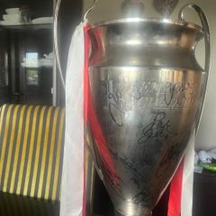 Liverpool signed champions league trophy