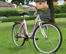DHS Citadine Ladies City Bike Shimano Gears Basket  Rear Rack