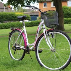 DHS Citadine Ladies City Bike Shimano Gears Basket  Rear Rack