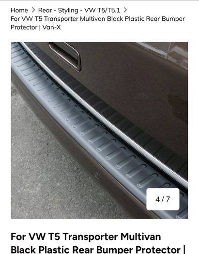 VW Transporter rear bumper protector