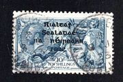 1922 Ireland 10s Thom Blue Black overprint 10s fine cds used