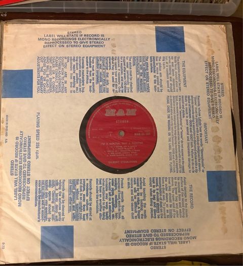 Gilbert O Sullivan Im A Writer Not A Fighter Original 1973 UK Vinyl