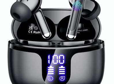 Wireless Earbuds Bluetooth 5.3 Headphones in Ear with 4 ENC Noise Cancelling Mic 2025-S48