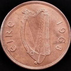 [#2507] - Ireland 1968 | Irish 1d | One Penny | KM.11 | UNC