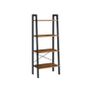 Industrial Design Ladder Shelf 4 shelves  stand shelf, bookshelf, 4 levels ladder shelf, metal, easy mounting, stable, for living room, bedroom, kitchen, vintage brown-black Image 2