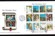 1996 Guernsey Christmas "Seasonal Fayre" Sheet Commemorative Stamps Official First Day Cover (FDC)