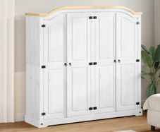 Wardrobe White 194x52x186 cm