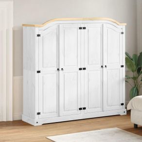Wardrobe White 194x52x186 cm