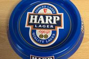 Harp metal advertising pub ashtray