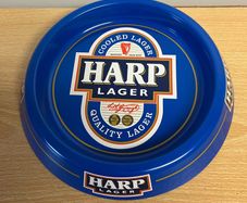 Harp metal advertising pub ashtray