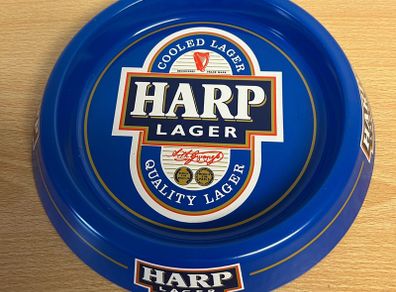 Harp metal advertising pub ashtray