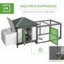 Chicken Coop Small Animal Pet Cage w/ Nesting Box Outdoor Run Wooden Image 4