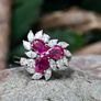 Vintage 1979 Ruby & Diamond Ring - 18ct Image 2
