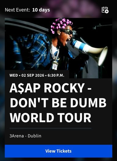Asap Rocky Don't Be Dumb World Tour