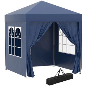 NEW SALE | 2 x 2m Pop-up Gazebo, Portable with Sidewalls | High-Quality Steel Frame | Water-Resistant | UV Protection | Blue