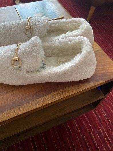 cream slippers
