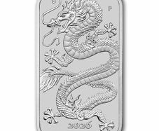 2026 Australia 1 Dollar 1 oz Silver Bullion Bar - RECTANGLE DRAGON BU