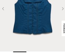 Marks and Spencer navy linen top