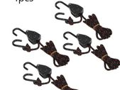 BRAND NEW 4PCS Pulley Ratchets Kayak And Canoe Boat Bow Stern Rope Lock Tie Down Strap 1/8 Inch Heavy Duty Adjustable Hanging Rope Clip