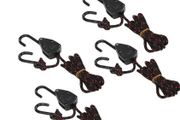 BRAND NEW 4PCS Pulley Ratchets Kayak And Canoe Boat Bow Stern Rope Lock Tie Down Strap 1/8 Inch Heavy Duty Adjustable Hanging Rope Clip
