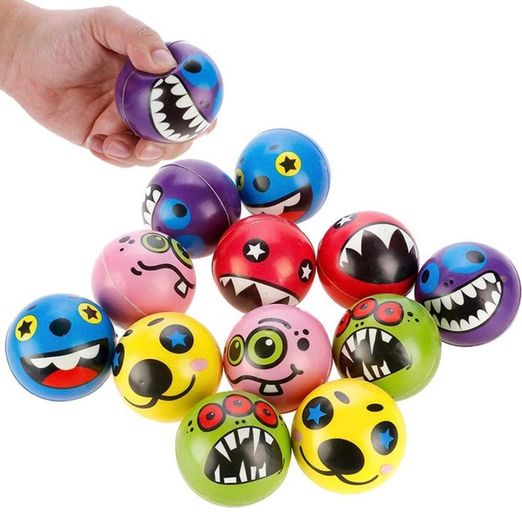 Funny Face Squeeze Stress Balls, Finger Exercise/stress Relief Toys, 12pcs Multiple Colours Available, See Photos (free Postage)