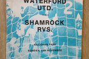 League of Ireland programme Waterford V Shamrock Rovers 1983