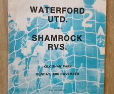 League of Ireland programme Waterford V Shamrock Rovers 1983
