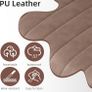 Bar Stools Set of 4, Swivel Counter Height Barstools with Back, Adjustable PU Leather Bar Chairs, Modern Armless Kitchen Island Stool, Brown Image 7