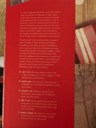Fabric Scrapping   Creative And Fun Sewing Ideas For The Home.  Bykatue Ebben. Large Volume  Hardback In Very Good Condition.