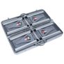 Folding Camping Table with 4 Seats Steel Aluminium Image 5