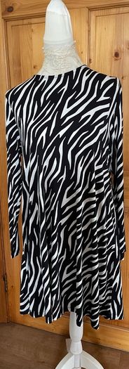F&F zebra print swing Dress size 16 new with tags