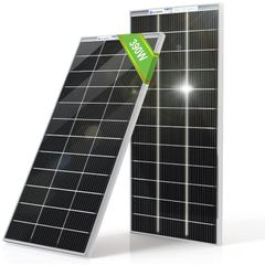 2 X ECO-WORTHY Bifacial Solar Panels 195 Watt 12 Volt Monocrystalline Solar Panel