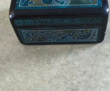 Mexican Stippled Folk Art Wood Trinket Box